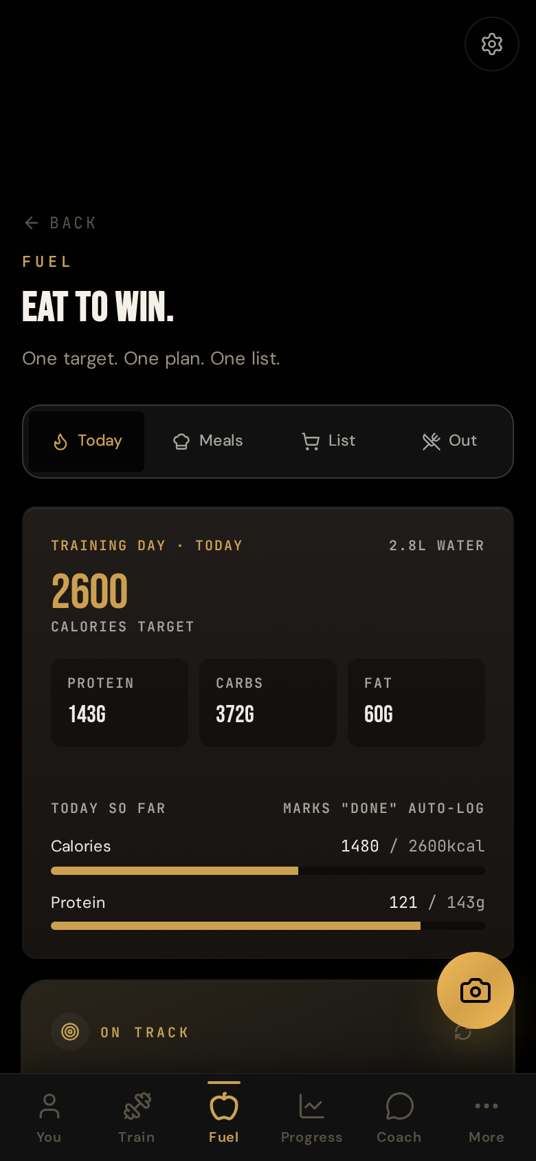 Nutrition tracking